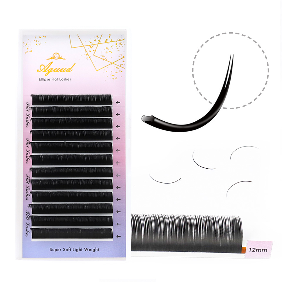 Individual Lash Tray - AGUUD Faux Mink Lash Ellipse Flat