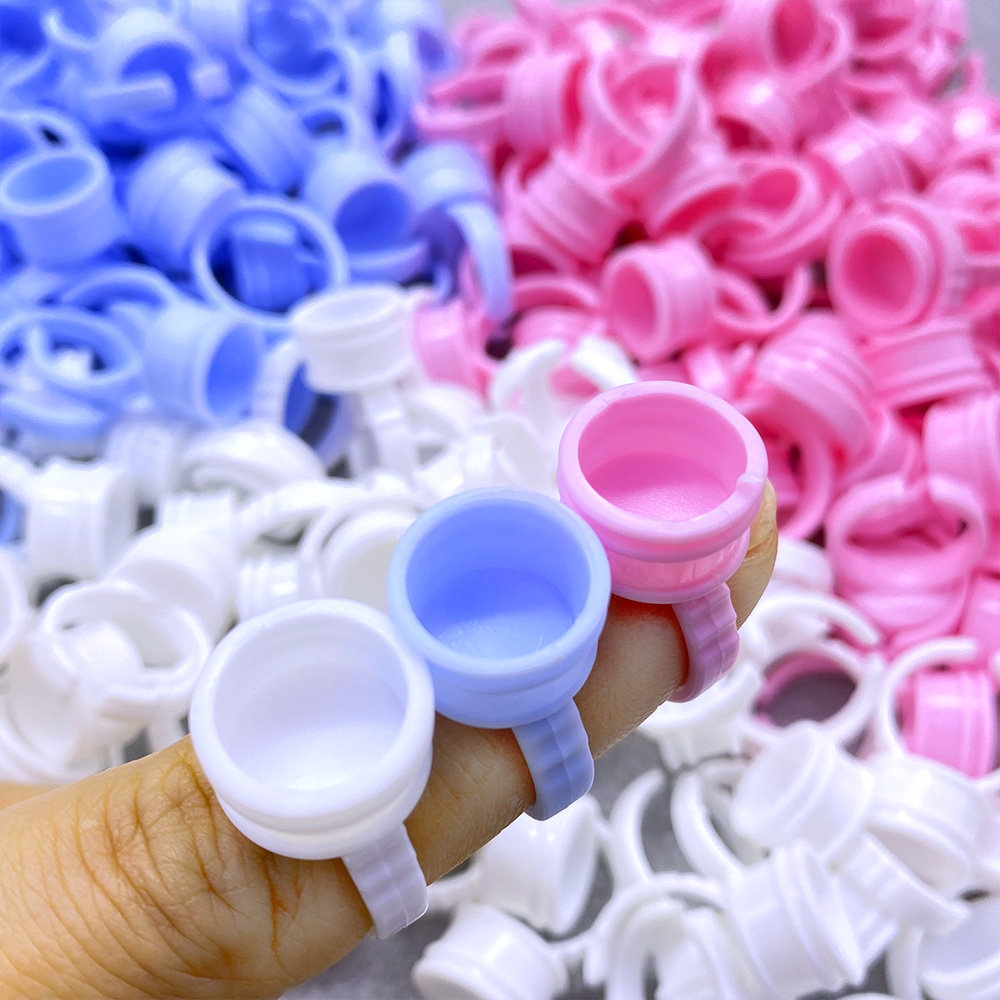 100Pcs Disposable Glue Ring Cu - Eyelash Extension Guide review and price