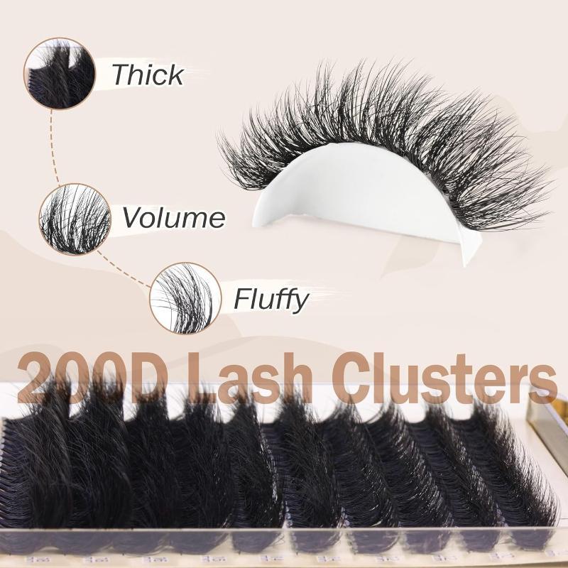 New Fluffy Thick Lash Clusters - Eyelash Extension Eyelash review and price