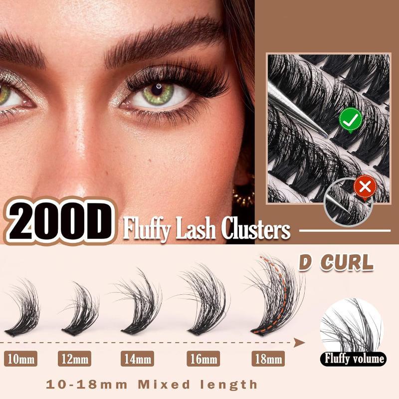 New Fluffy Thick Lash Clusters - Eyelash Extension Eyelash review and price